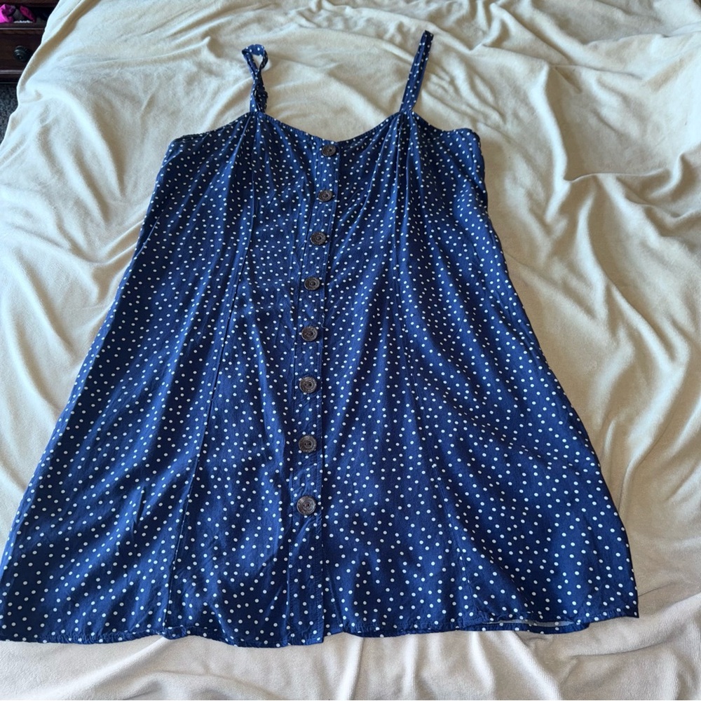 Express Blue Buttoned Camisole Top